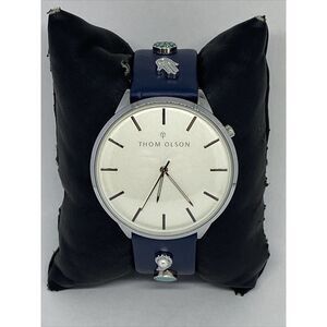 Thom Olson CBT033 Unisex Blue Leather Analog Dial Quartz Genuine Watch EY777